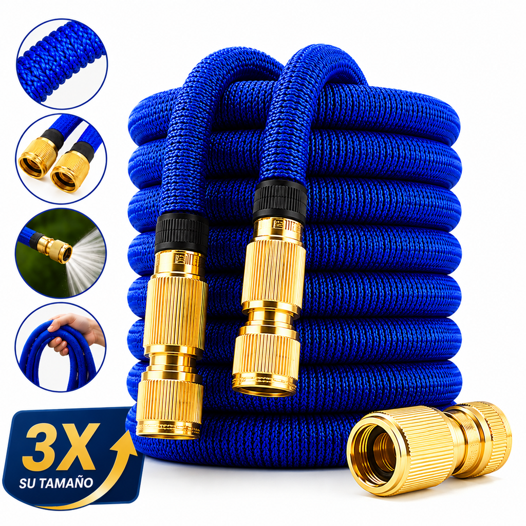 Manguera Expansible - Microfibra de alta presión + Conexiones de regalo