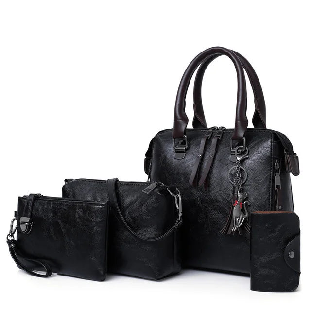 Kit de Bolsas Elegancia Premium en Cuero - Compra 1 y Llévate 4